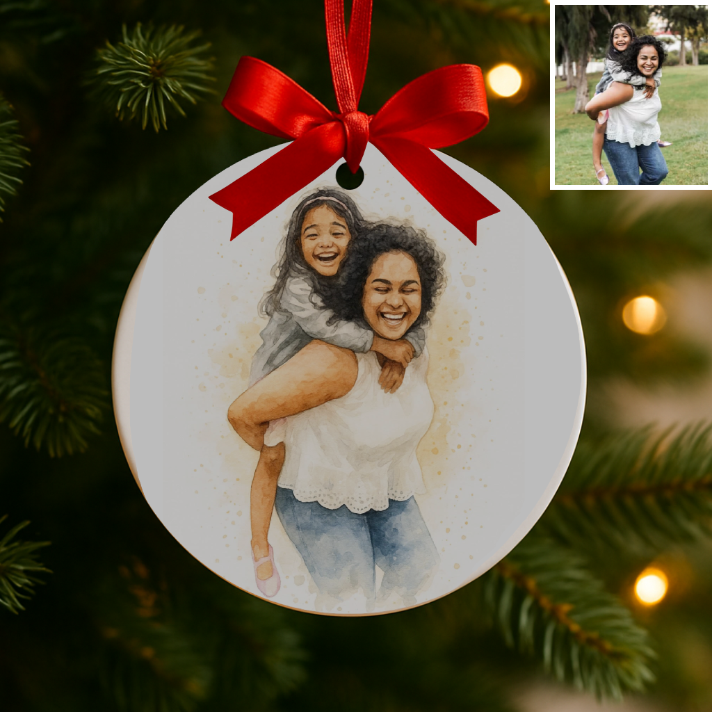 Custom Watercolor Ornament