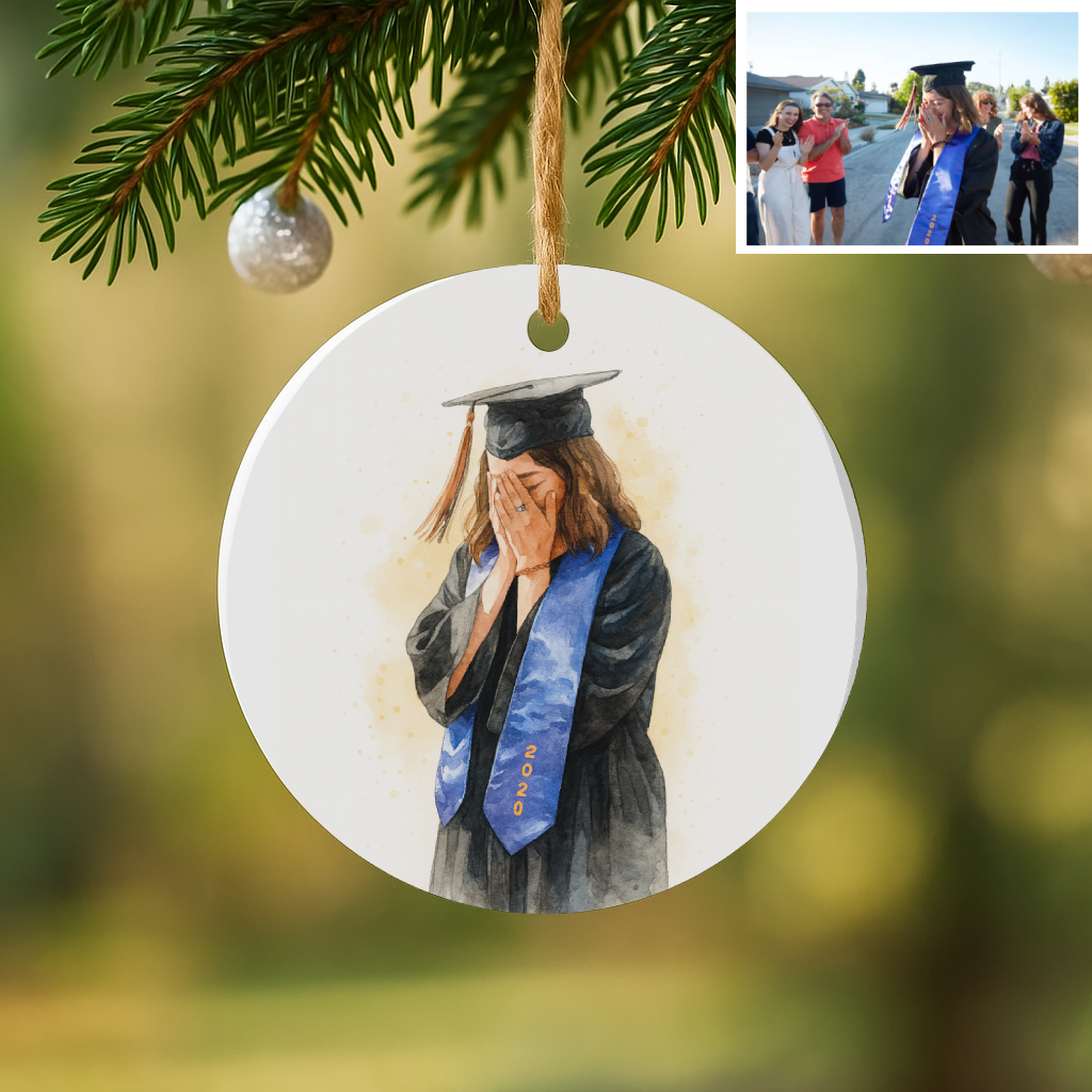 Custom Watercolor Ornament